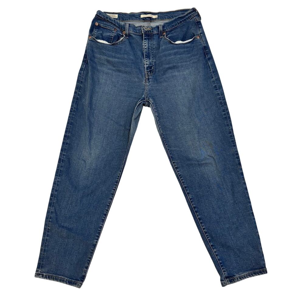 Levi's High Rise Boyfriend Jeans Women W31 Medium Wash Stretch Tapered